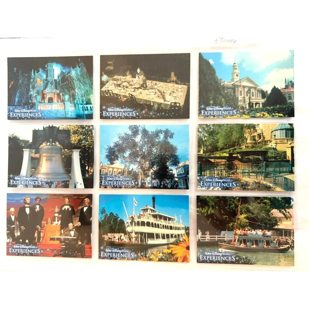 Walt Disney World Experiences Liberty Square 9 Card Set Complete with Sleeve